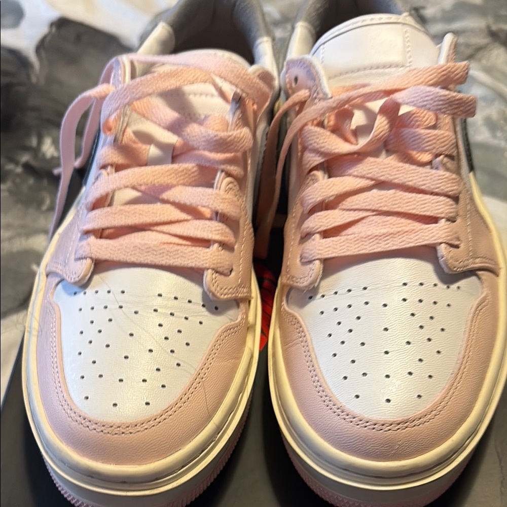 Pink and White Sneakers